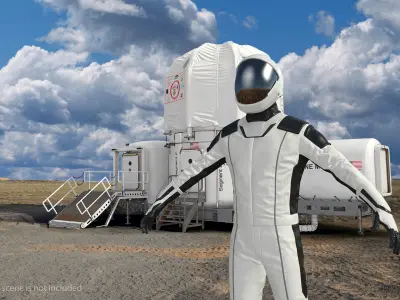 Futuristic Astronaut Space Suit 3D model