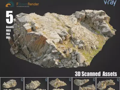 Cliff pack H bundle 3D model