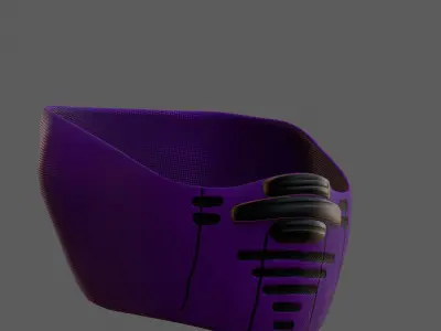 Gas mask helmet 3d model scifi Low-poly  Low-poly 3D model