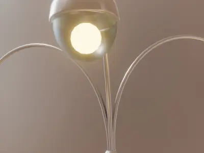 Pedestal Lamp Low-poly 3D model