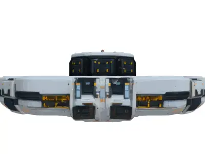 SciFi Hexagonal Landing Platform Low-poly 3D model