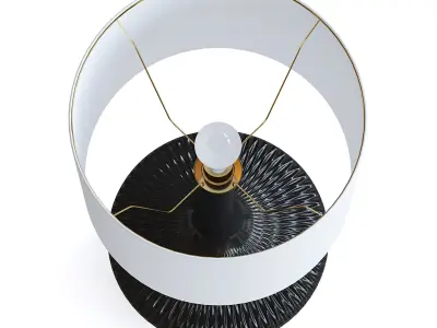 Black Glass Table Lamp 3D model