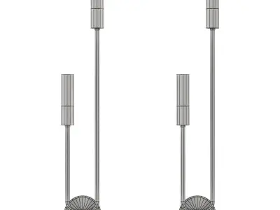 trimm brass wall sconces 3D model
