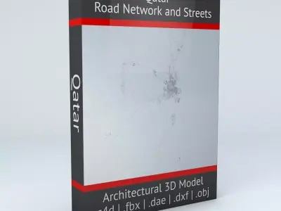Qatar Road Network and Streets 3D model