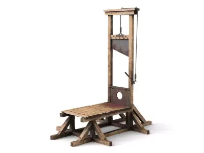 Guillotine for Execution Blood 3D model
