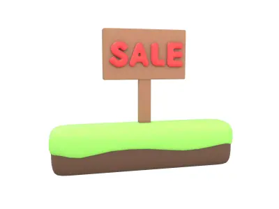 Land Sale Icon v1 001 Low-poly 3D model