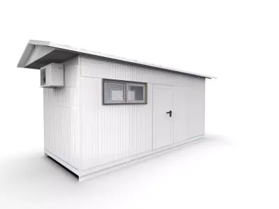Residential Module Office Mobile with Complete Equipment 3D model