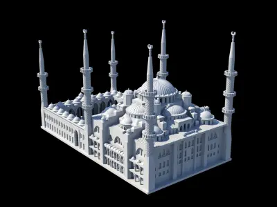 Sultan Ahmet Mosque 3D model 3D print model