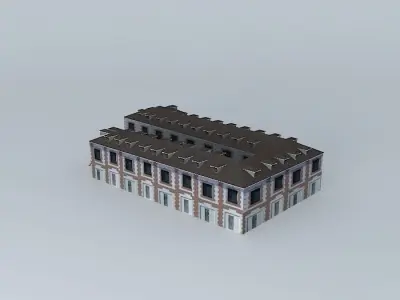 Building with two floors 3D model
