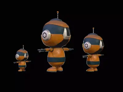 Minirobotic4Pack4 Low-poly 3D model