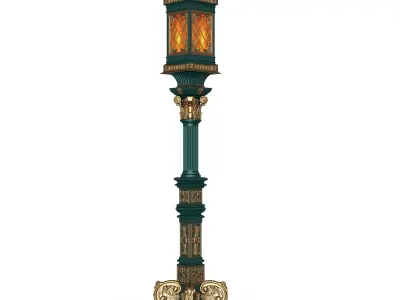 Classic Street Light 0201 Low-poly 3D model