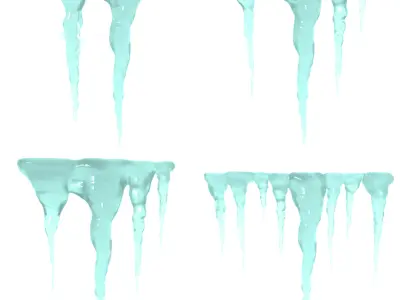 Icicle collection 3D model