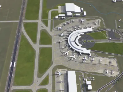 Medellin - Jose Maria Cordova Airport Low-poly 3D model