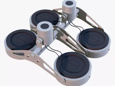 Tech Ceiling Quad Floodlight M1 3D model