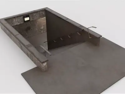 Underground passage  subway low-poly model Low-poly 3D model