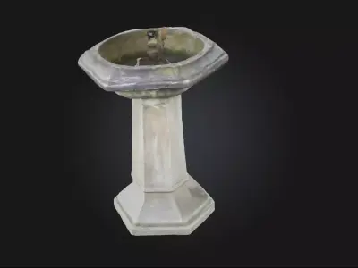Stone Fountain  Timeless Courtyard Elegance 3D model