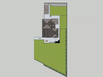 Garden Landscape 3D Model - SketchUp and Lumion Scene-PLAN 3D model