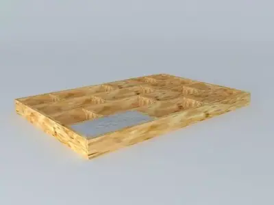Wooden mold for cement brick floor. Free 3D model