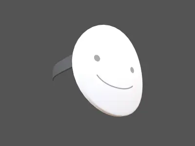 Smile Mask v1 002 Low-poly 3D model