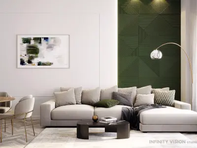Interior scene livingroom 03 3D model