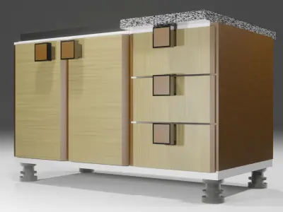 washbasin table Low-poly 3D model