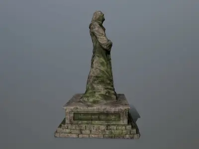 old statue 4 Low-poly 3D model