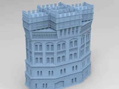 Medieval Library Tower 3  3D model