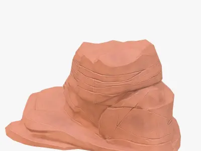 Cartoon stone 4 3D model