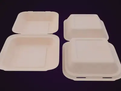 Cardboard paper - Disposable Container 3D model