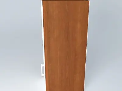 Cabinets wooden cabinet with door Free 3D model