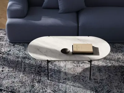 Plateau Oval Coffee Table 3D model