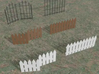 Small Park Low-poly 3D model