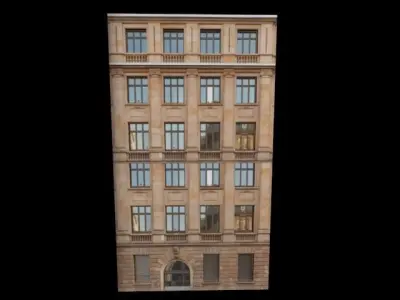 Building tall Low-poly 3D model order