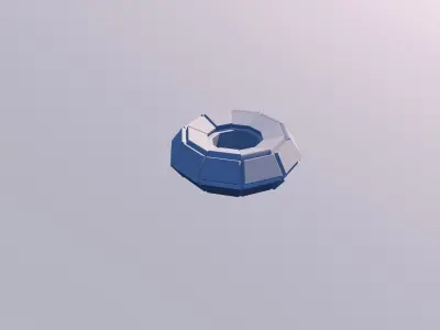 Sci Fi Torus Object No5 - Pyramid Sphere Torus 2019 Low Poly 3D model