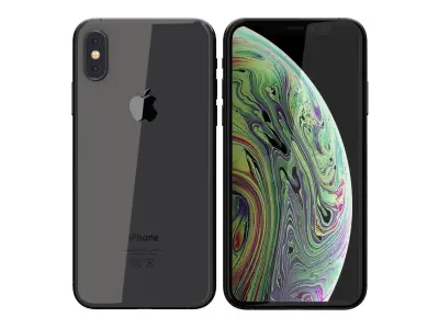 Apple iPhone XS Space Gray Low-poly 3D model