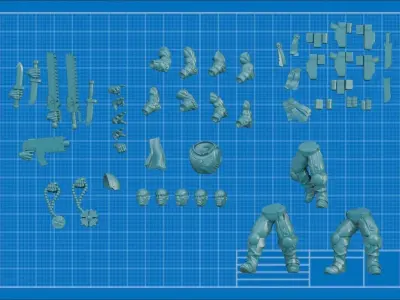 Boys scouts from the space 3D model