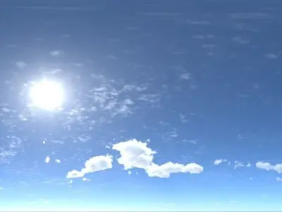 Skydome HDR - Sunny Noon Stratus Clouds Sky - 3 Texture