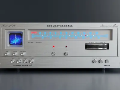 vintage stereo hi-fi tuner 3D model