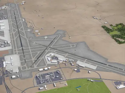 Albuquerque Sunport Low-poly 3D model