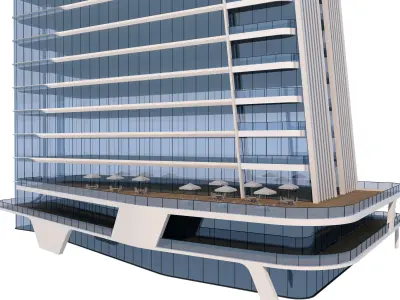 Residential Building 3D model 9