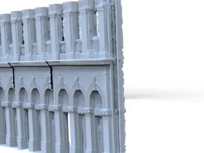Rome style theatre wall 3D model