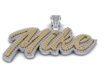 Mike double layer pendant 3D print model 3D print model