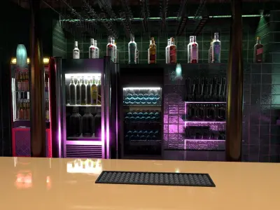 The bar 3D model