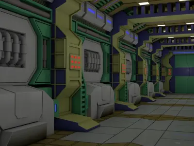 Sci Fi Corridor  3D model