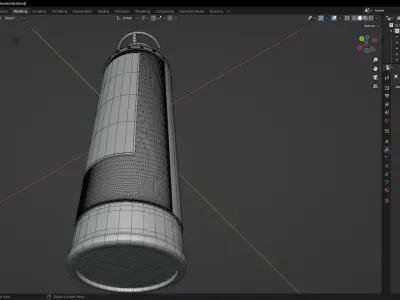 2 fire extinguisher and  advertisement kiosk  3d mode obj  fbx Low-poly 3D model