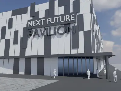 future pavilion Low-poly 3D model