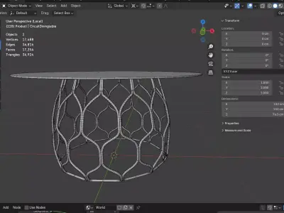 Circuit Dining Table Low-poly 3D model