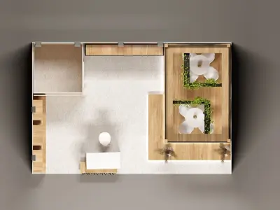 Exhibition booth design 3D model