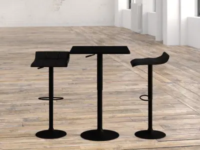 Manglo Pedestal Dining Set 3D model