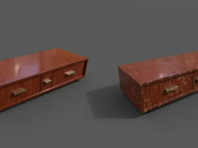 Pack 2 Sets Modern Furniture 3D Model Low-poly 3D model